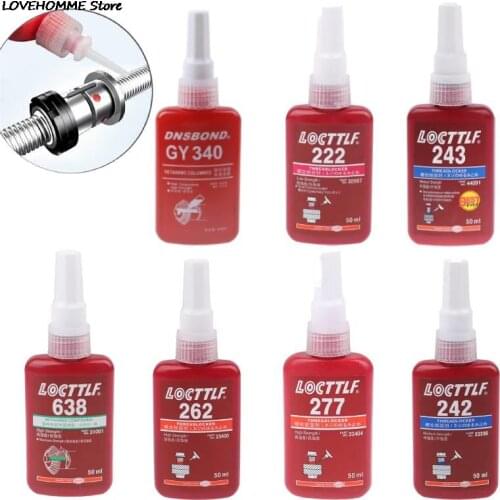 1pc 50ML Sealing Screw Glue Retainer Locking Adhesive Metal Screw Anaerobic Adhesive 243 340 Glue Locking Agent Anti-corrosion