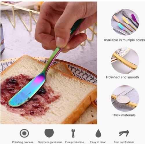 1pc Butter Knife Stainless Steel Cheese Dessert Jam Spreaders Western Cutlery Breakfast Tool Toast Bread Knife Kitchen Tableware