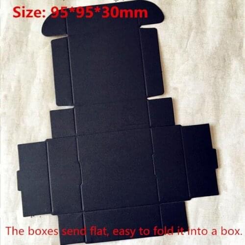 100pcs/lot-9.5*9.5*3cm Black Aircraft Cardboard Boxes, Handmade Gift/ Jewelry/ Snack Packing Boxes