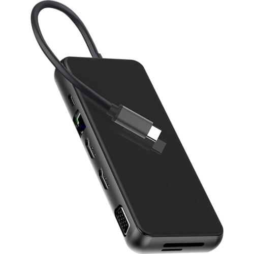 12-in-1 USB C Hub Type-C Docking Station Multiport Adapter 4K HD USB 3.0 HUB HDMI-compatible Adapter for MacBook For Samsung