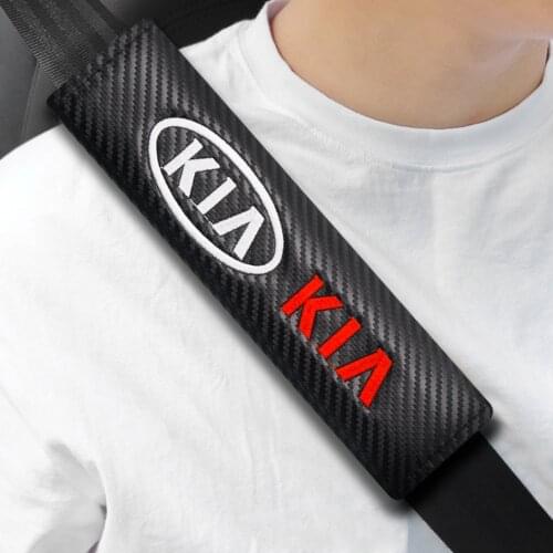 2PCS Car Seat Belt Cover Shoulder Pad Comfortable Driving For KIA RIO Ceed Sportage Cerato Soul Sorento K2 K5 K3 Car Accessories