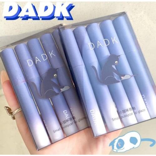 5 PCS Velvet Lip Mud Gift Set Matte Velvet Whitening Lip Glaze Set Waterproof Long Lasting Lip Stick Women Cosmetics TSLM1