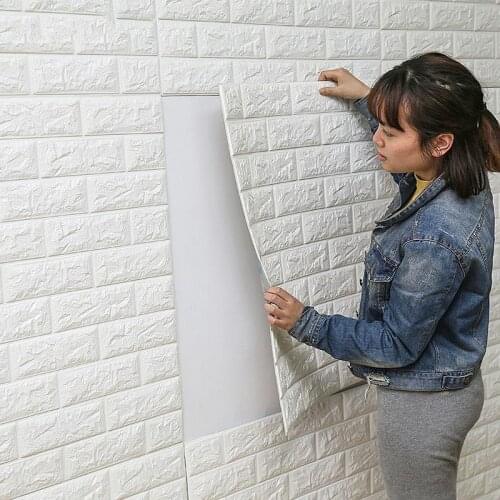 70*77 3D Brick Wall Stickers DIY Foam School Kindergarten Soft Wallpaper TV Backsplash Wall Kids Bedroom Living Room Decoration
