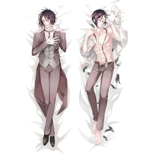 Anime Black Butler Sebastian Michaelis Cosplay Dakimakura Pillow Case Hugging Body Prop