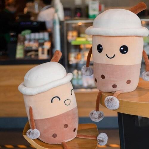 Kids Creative Bubble Tea Cup Shaped Plush Doll Stuffed Toy Girl Gift Home Decor Girl Valentines Day Birthday Gift