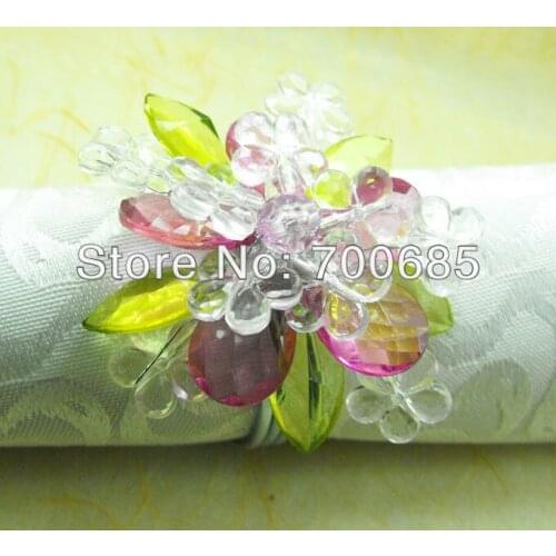 Crystal napkin rings beaded wedding