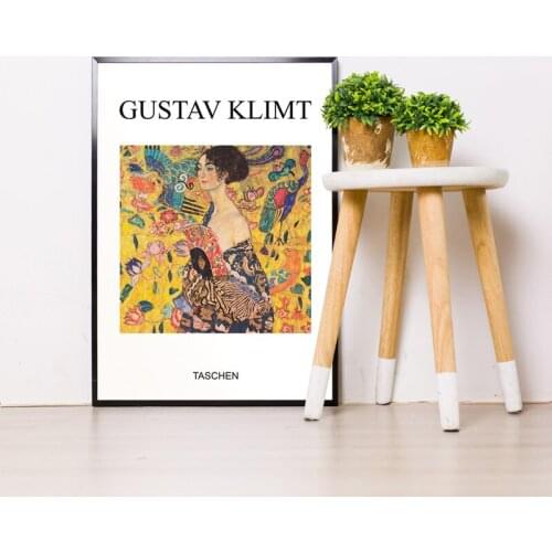 Gustav Klimt Art Exhibition Poster Vintage Classic Artwork Canvas Print Abstract Painting Wall Picture Living Room Home Decor