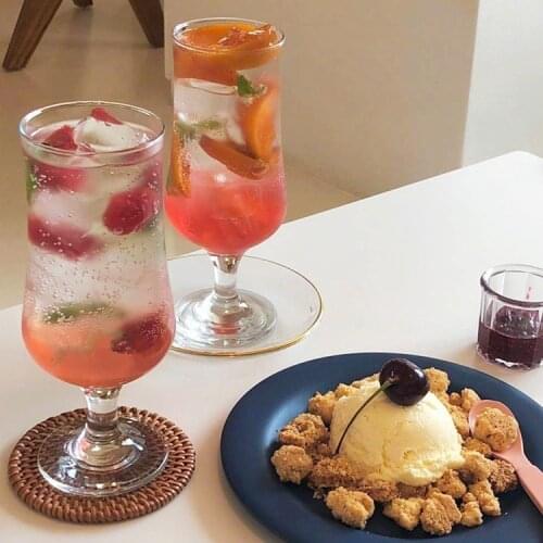 Ins ice American coffee cup cafe high-value soda bubble water glass glass milkshake cup drink cup