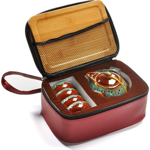 Ceramic Glaze Teacups Chinese Kung Fu Teaware Sets Kiln change Teapot Teaset Gaiwan Set Tea Cups Of Tea Ceremony