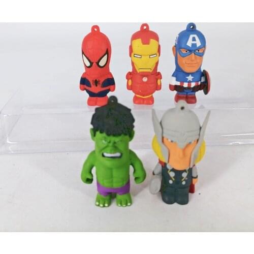 Superhero Marvel Doll Toy Keychain Bag Pendant Ironman Hulk Spiderman Thor Captain America Action Figure Ornaments Gifts
