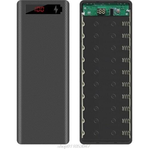 L10 LCD Display DIY 10x18650 Battery Case Power Bank Shell Portable External Box Without Battery Powerbank D07 20 Dropship