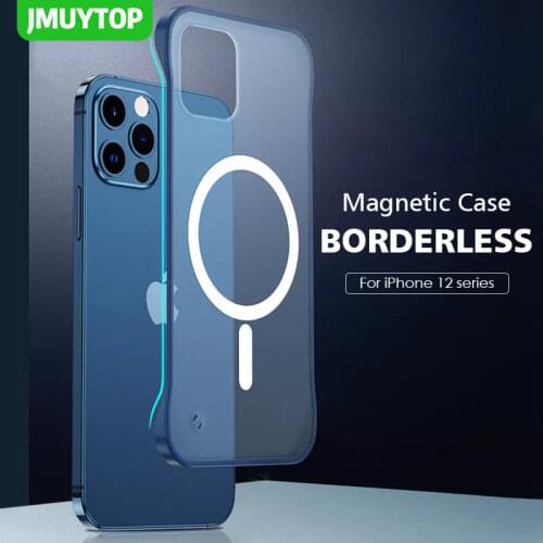 Magnetic Wireless Charging Case For iphone 12 Pro Max Ultra thin No Bumper Design with No Fingerprint Matte Back Cover 12 mini