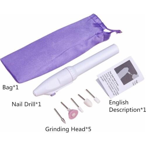 1Set Mini Nail Drill Machine for Electric Manicure Drill Machine Accessory Manicure Pedicure Polish File Buffer Nail Art Tools