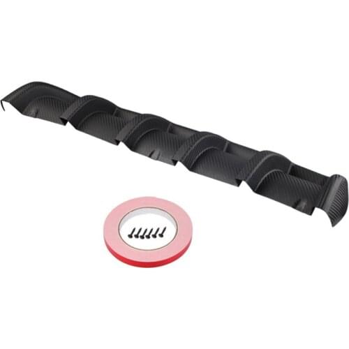 Car Modification Universal Spoiler Chassis Fin Shark ABS 6 Fin Bending Insert Rear Bumper Diffuser