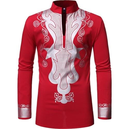 Mens Hipster African Dashiki Shirt Brand Mandarin Collar Tribal Gypsy Ethnic Shirts Men African Clothes Casual Hip Hop Clothing