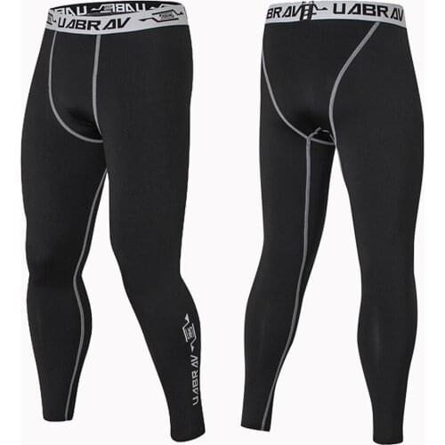 Mens Quick-drying stretch sports training tight pants gym Professional Compression Fitness sweatpants Men Bodybuilding Leggings