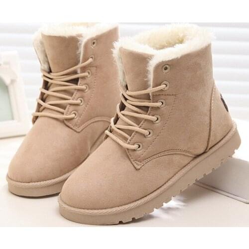 2021 New Women Boots Winter Warm Snow Boots Women Faux Suede Ankle Boots For Female Winter Shoes Botas Mujer Plush Shoes Woman