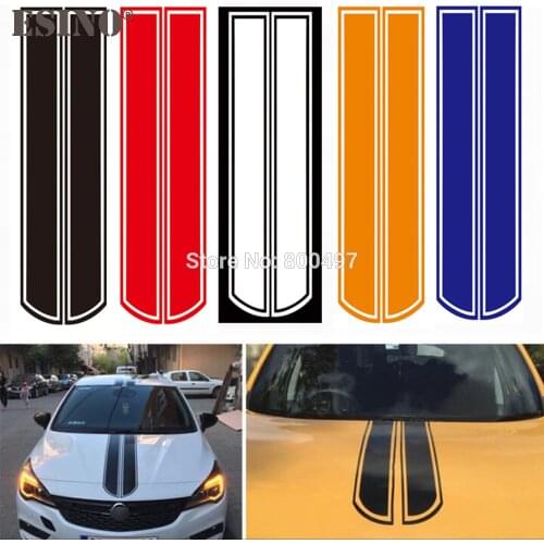 New Styling Stripe Car Hood Covers Vinyl Racing Sports Decal Head Car Sticker Car Accessories