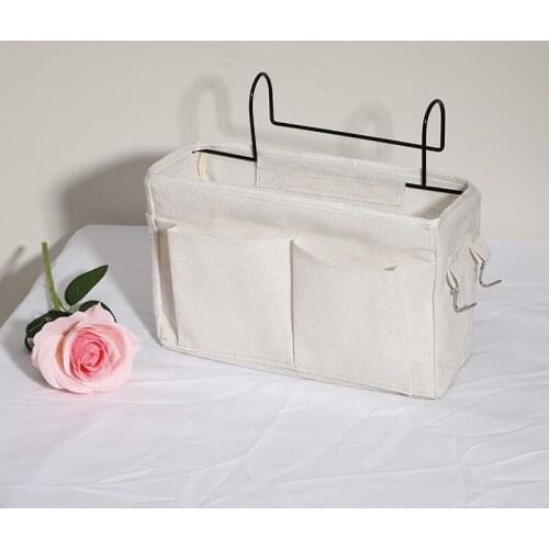 Hanging storage bag Bedside Storage Organizer Dormitory Phone Book Magazine waterproof Storage Bag Holder with Hook Bed Pocket