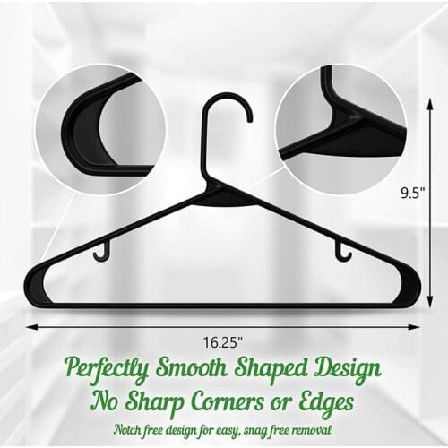 Hot Plastic Clothes Hangers Heavy and Durable Hangers for adult kids 42 x 23 x 0.6cm