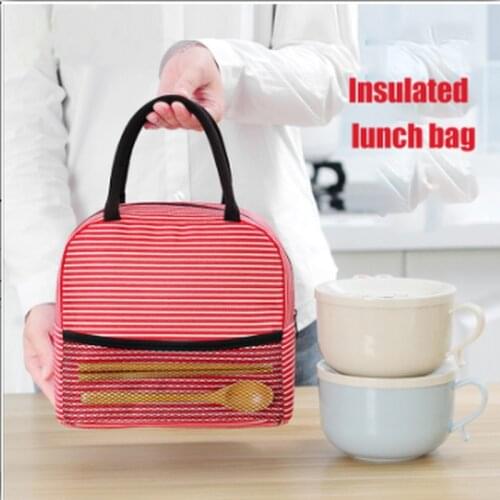 Simple Lunch Bag Thickened Aluminum Foil Insulation Bag Portable Waterproof Handbag Large Capacity Outdoor Picnic Bento Bag New