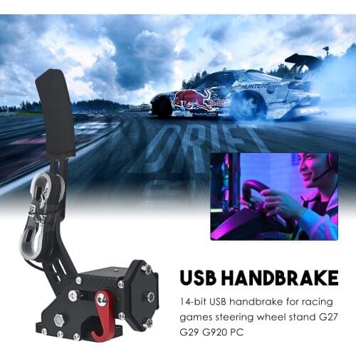 Upgrade 2-in-1 USB Handbrake 14-bit USB Handbrake For Racing Games Steering Wheel Stand G27 G29 G920 PC Black Automobiles New