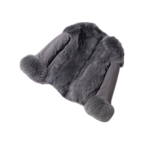 Real fox fur jackets Fur Outwear Made two side wear real fur coat fur coats parka coat Factional overcoming