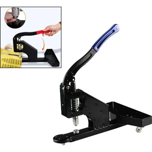 Heavy Duty Hand Press Grommet Machine Grommets Eyelet Tool Kit Heavy Duty for Industrial Home Use Snap Button Punching