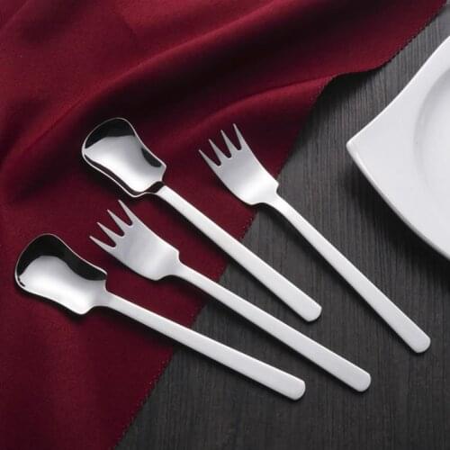 Thicker Solid Stainless Steel Dinner Fruit Salad Spoon Dinnerware Tableware Flatware F20173850