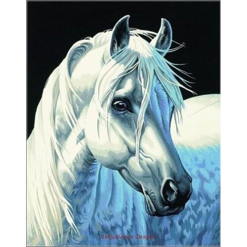 Embroidery Counted Cross Stitch Kits Needlework - Crafts 14 ct DMC Color DIY Arts Handmade Decor - Pretty Horse