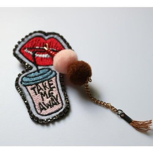 1pc diy embroidered beaded Patches for Clothing sew on ball brooches parche Appliques Decoration Badge parche