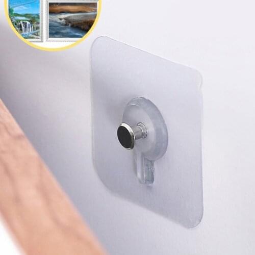 10pcs Waterproof Strong Adhesive Nails Wall Poster Seamless Wall Hook Durable Transparent Kitchen Bathroom Screw Hook Hanger