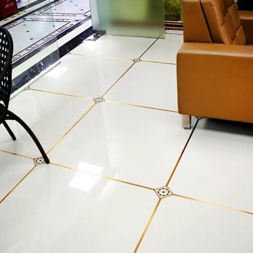 164FT Tile Sticker Golden Waterproof Tile Decoration Metallic Copper Material Home Decoration Univedrsal For Floor /Wall
