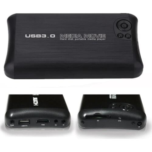 2.5"SATA Media Player Hdd player 1080P USB3.0 External Hdd Media Player With VGA SD Support MKV H.264 RMVB WMV HDD2506