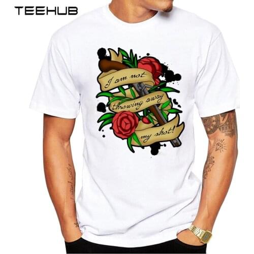 2019 TEEHUB Mens Fashion Rose Printed Short Sleeve T-Shirt Hipster O-neck Design Tops Cool Desgin Tee