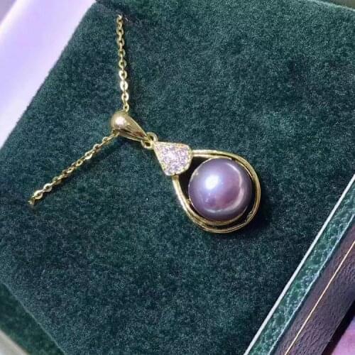 3Pcs/Lot S925 Sterling Silver Waterdrop Pearl Pendant Settings Women DIY Pearl Pendant Components Silver&Gold Color