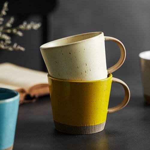 350ML Japanese Stoneware Retro Exquisite Hanging Ear Coffee Cup Household Ceramic Drinking Cup Personalized Milk Cup Mug