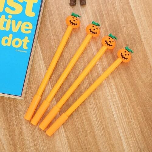 36 pcs/lot Creative Halloween Pumpkin Gel Pen Cute 0.5 mm black Ink neutral Pen Promotional Gift Stationery School Supplies