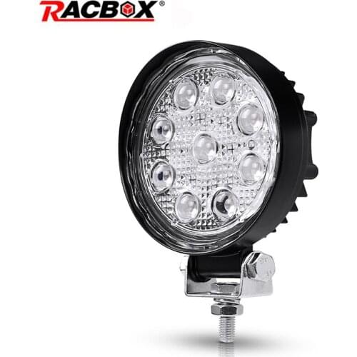 4'' 27W 4D Round LED Work Light 6000K Spot 12V 24V for Motorcycle Boat Car Tractor 4x4 MPV SUV ATV UAZ LED Working Driving Lamp