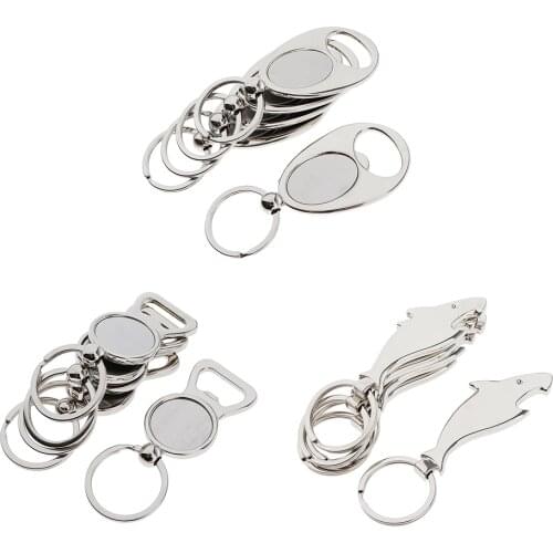 5pcs Fashion Metal Key Bottle Opener Novelty Keyring Gift Outdoor For Cars