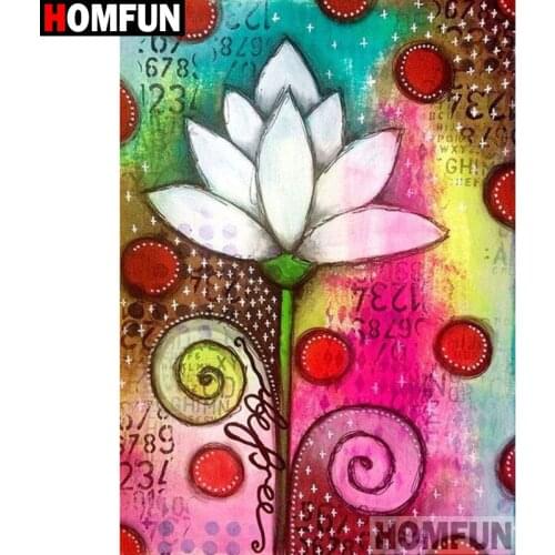 HOMFUN Full Square/Round Drill 5D DIY Diamond Painting "Cartoon flower" Embroidery Cross Stitch 5D Home Decor Gift A00662