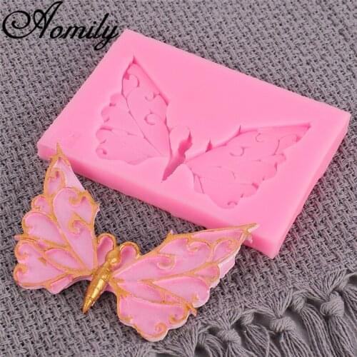 Aomily Lace Butterfly Silicon Chocolate Jelly Candy Bakeware Mold Pastry Ice Block Mould Baking Fondant Cake Decorating Tools