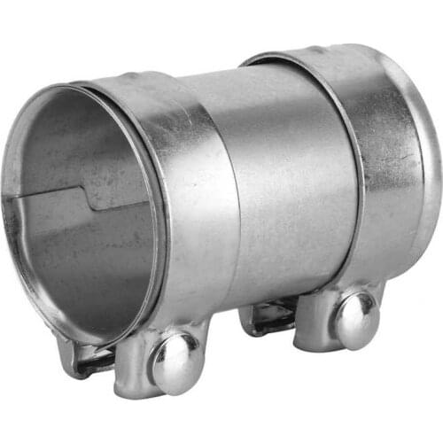 Auto Parts 3in 76mm Exhaust Pipe Connector Double Clamp Joiner Stainless Steel Sleeve Universal Tube Repair Parts Automobiles
