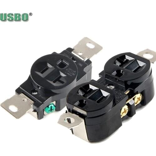 Black Single L5-20R 20A copper Double Female wired lock connector US industry Generator control Nema power Receptacle Socket