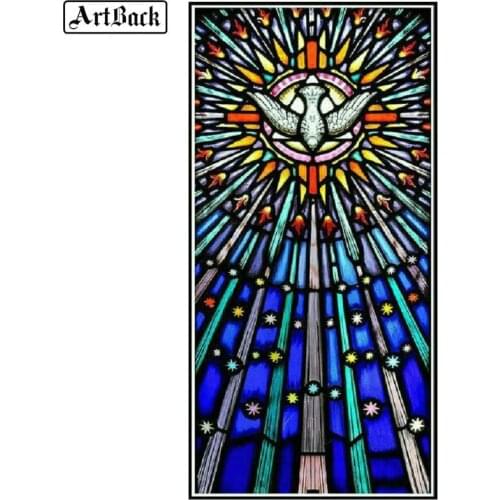 Color Dove 5d Diamond Painting Cross Stitch Religious Square Diamond Embroidered Diamond Mosaic
