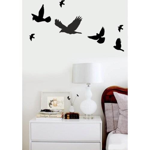 Laser Cut Wood Wall Decor | 7 Pieces of Birds | Home and Office Decoration