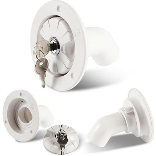 RV Parts Filler Neck For Water Tanks Caravan Plastic Gravity Fresh Water Fill Hatch Inlet Camper Trailer Motorhomes Accessories