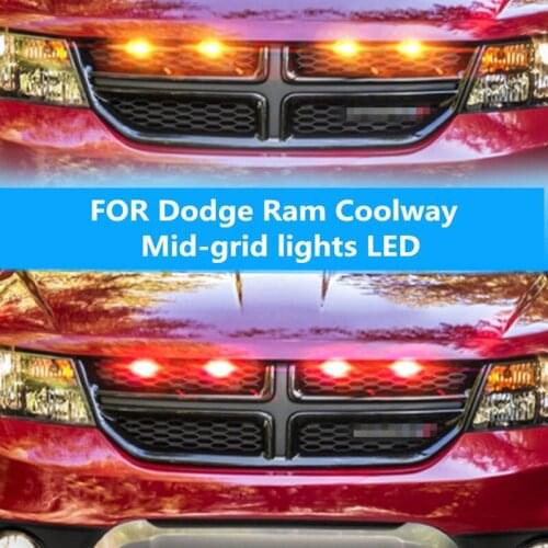 FOR Dodge Ram Coolway Mid-grid Light LED Body Personalized Decorative Light Sports Off-road Light Daytime Running Light