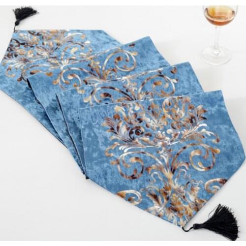 Classic European style flannel table flag, stylish folding coffee table cover, luxurious modern refrigerator, table flag