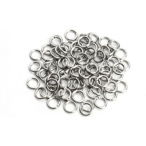 200 Pcs Stainless Steel Open Jump Ring 3/4/5mm Dia Round Split Rings For Diy Jewelry Making Findings